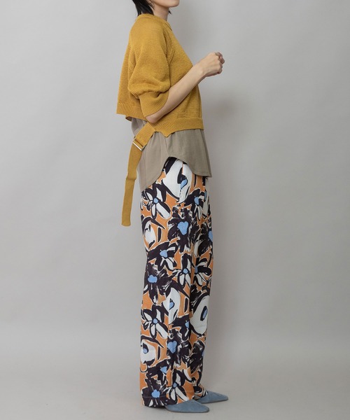 Munich（ミューニック）の「コットンニットバックベルトディテールプルオーバー（ニット/セーター・レディース・マスタード/ブラック/グレー・FREE）」の8枚目の写真