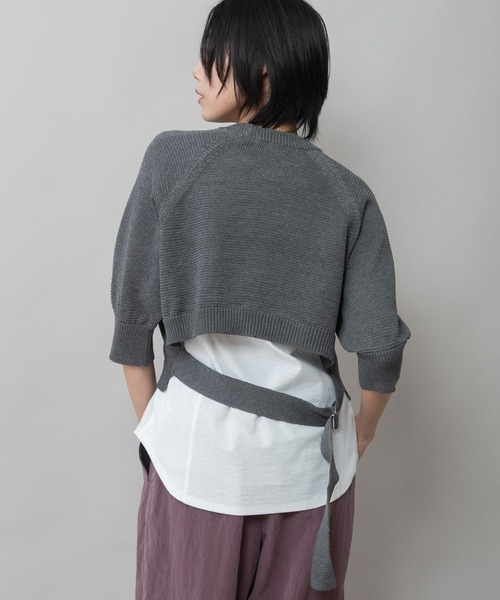 Munich（ミューニック）の「コットンニットバックベルトディテールプルオーバー（ニット/セーター・レディース・マスタード/ブラック/グレー・FREE）」の20枚目の写真