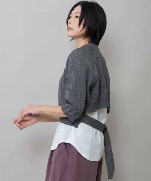 Munich（ミューニック）の「コットンニットバックベルトディテールプルオーバー（ニット/セーター・レディース・マスタード/ブラック/グレー・FREE）」の21枚目の写真