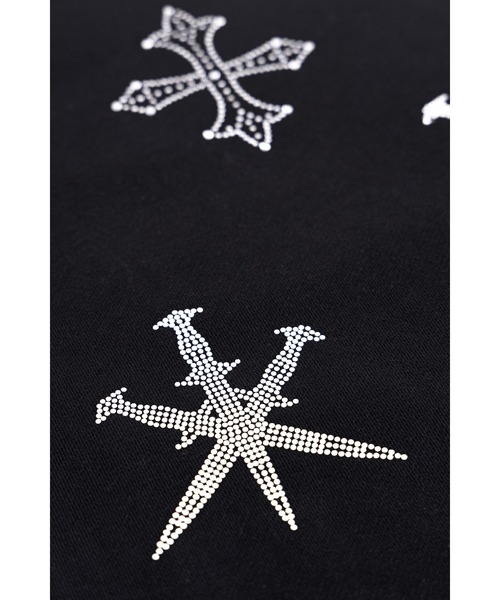 UNKNOWN LONDON(アンノウン・ロンドン)の「ジップフーディ|Dagger Cross Rhinestone Zip Hoodie|Unknown London(パーカー・メンズ・ブラック/グレー・MEDIUM/SMALL/X-LARGE/LARGE)」の16枚目の写真