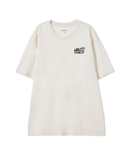 MAKEITTO（メイキット）の「[GRAFFITI3 LOGO]CREW NECK TEE_CREAM（Tシャツ/カットソー・メンズ・その他・M/L/XL/XXL）」の2枚目の写真