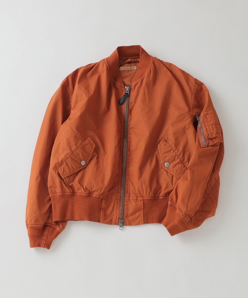 JOURNAL STANDARD（ジャーナルスタンダード）の「オーバー フィット ライト ボンバー ガーメントダイ ブルゾン（MA-1・メンズ・オレンジ/ブラック系その他/ライトブルー・LARGE/MEDIUM）」の16枚目の写真