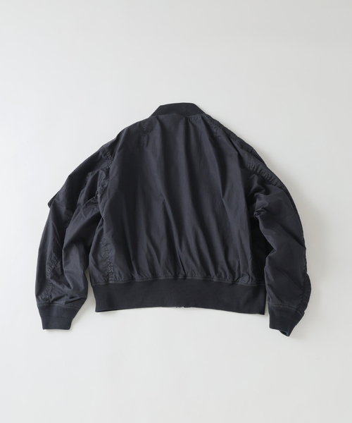 JOURNAL STANDARD（ジャーナルスタンダード）の「オーバー フィット ライト ボンバー ガーメントダイ ブルゾン（MA-1・メンズ・オレンジ/ブラック系その他/ライトブルー・LARGE/MEDIUM）」の22枚目の写真