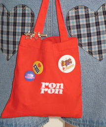 LOGO MINI CANVAS BAG RED