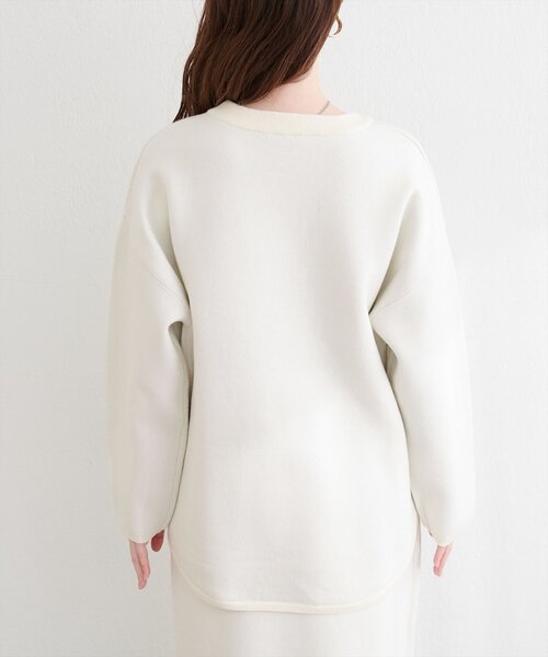 natural couture(ナチュラルクチュール)の「Wフェイス裾口ラウンドニットプルオーバー(ニット/セーター・レディース・イエロー/ピンク/チャコールグレー/オフホワイト・FREE)」の20枚目の写真