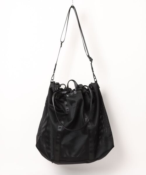 ＪＵＧＬＡＮＳ（ユグランス）の「【ADAM PATEK】Leather trimmed mesh 2way big tote bag（トートバッグ・メンズ・ブラック・FREE）」の11枚目の写真