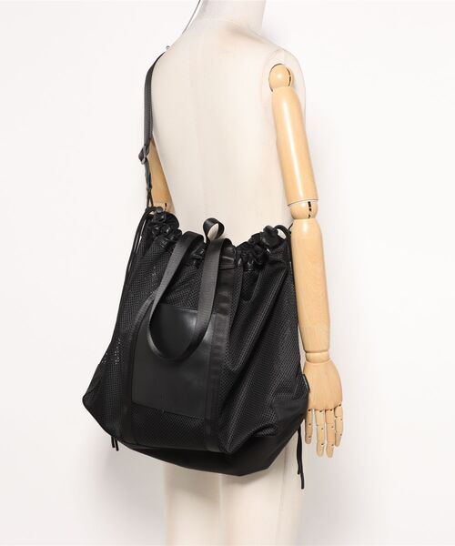 ＪＵＧＬＡＮＳ（ユグランス）の「【ADAM PATEK】Leather trimmed mesh 2way big tote bag（トートバッグ・メンズ・ブラック・FREE）」の14枚目の写真