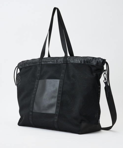 ＪＵＧＬＡＮＳ（ユグランス）の「【ADAM PATEK】Leather trimmed mesh 2way big tote bag（トートバッグ・メンズ・ブラック・FREE）」の5枚目の写真