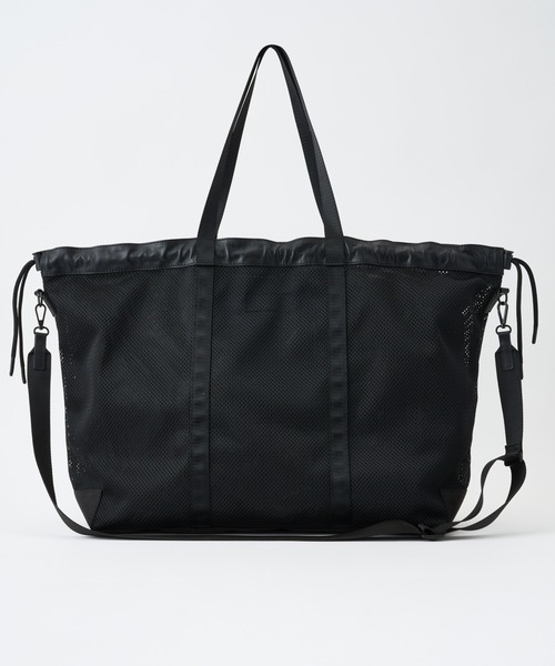 ＪＵＧＬＡＮＳ（ユグランス）の「【ADAM PATEK】Leather trimmed mesh 2way big tote bag（トートバッグ・メンズ・ブラック・FREE）」の6枚目の写真