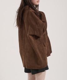Perushu（ペルーシュ）の「Faux Suede Over Shirt Jacket / フェイクスウェードオーバーシャツジャケット（カバーオール）」