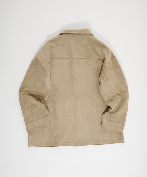 Perushu(ペルーシュ)の「Faux Suede Over Shirt Jacket / フェイクスウェードオーバーシャツジャケット(カバーオール・レディース・ベージュ/ライトグリーン/ブラウン・SMALL/MEDIUM)」の19枚目の写真