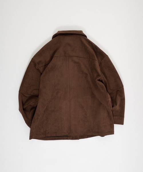 Perushu(ペルーシュ)の「Faux Suede Over Shirt Jacket / フェイクスウェードオーバーシャツジャケット(カバーオール・レディース・ベージュ/ライトグリーン/ブラウン・SMALL/MEDIUM)」の13枚目の写真