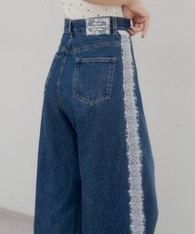 DISCOAT | 【umm.】サイドレースデニムワイドパンツ《サイズ展開あり》(その他パンツ)