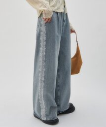 DISCOAT | 【umm.】サイドレースデニムワイドパンツ《サイズ展開あり》(その他パンツ)