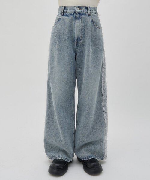 DISCOAT（ディスコート）の「【umm.】サイドレースデニムワイドパンツ《サイズ展開あり》（その他パンツ・レディース・ブルー・SMALL/MEDIUM/LARGE）」の14枚目の写真