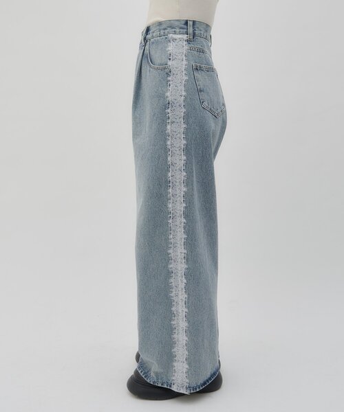 DISCOAT（ディスコート）の「【umm.】サイドレースデニムワイドパンツ《サイズ展開あり》（その他パンツ・レディース・ブルー・SMALL/MEDIUM/LARGE）」の17枚目の写真