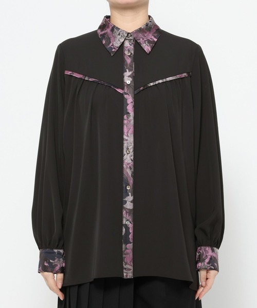 HARE（ハレ）の「アートジャガードシャツ(HARE)（シャツ/ブラウス・レディース・ブラック/グレー/ピンク・FREE）」の13枚目の写真