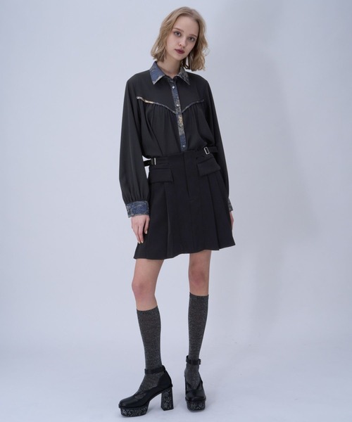 HARE（ハレ）の「アートジャガードシャツ(HARE)（シャツ/ブラウス・レディース・ブラック/グレー/ピンク・FREE）」の22枚目の写真