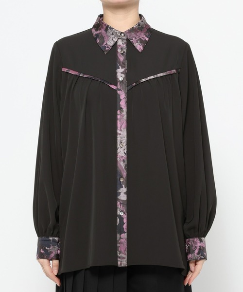 HARE（ハレ）の「アートジャガードシャツ(HARE)（シャツ/ブラウス・レディース・ブラック/グレー/ピンク・FREE）」の10枚目の写真