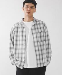 オンブレチェックシャツ」に該当するメンズのシャツ/ブラウス
