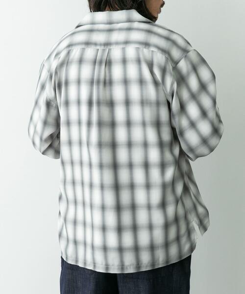 URBAN RESEARCH Sonny Label（アーバンリサーチサニーレーベル）の「オンブレチェックロングスリーブシャツ（シャツ/ブラウス・メンズ・オレンジ系その他/ホワイト系その他/ブルー系その他・MEDIUM/LARGE）」の6枚目の写真