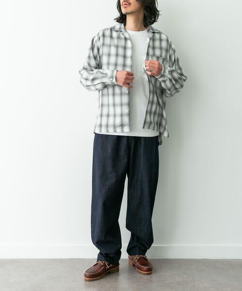 URBAN RESEARCH Sonny Label（アーバンリサーチサニーレーベル）の「オンブレチェックロングスリーブシャツ（シャツ/ブラウス・メンズ・オレンジ系その他/ホワイト系その他/ブルー系その他・MEDIUM/LARGE）」の7枚目の写真