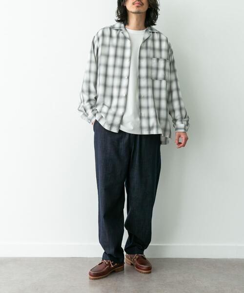 URBAN RESEARCH Sonny Label（アーバンリサーチサニーレーベル）の「オンブレチェックロングスリーブシャツ（シャツ/ブラウス・メンズ・オレンジ系その他/ホワイト系その他/ブルー系その他・MEDIUM/LARGE）」の9枚目の写真