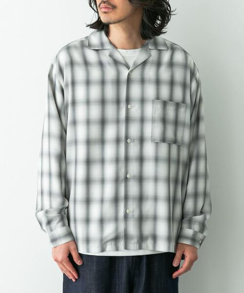 URBAN RESEARCH Sonny Label（アーバンリサーチサニーレーベル）の「オンブレチェックロングスリーブシャツ（シャツ/ブラウス・メンズ・オレンジ系その他/ホワイト系その他/ブルー系その他・MEDIUM/LARGE）」の10枚目の写真