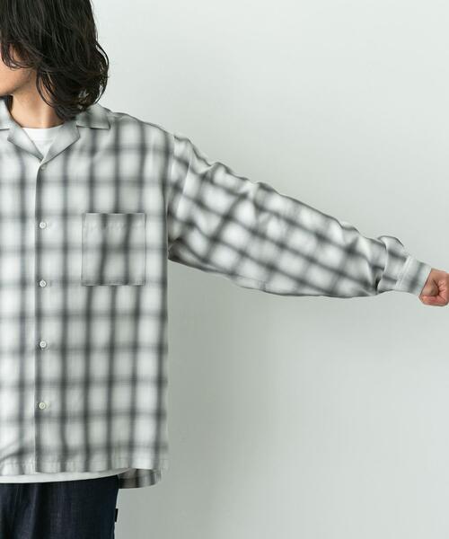URBAN RESEARCH Sonny Label（アーバンリサーチサニーレーベル）の「オンブレチェックロングスリーブシャツ（シャツ/ブラウス・メンズ・オレンジ系その他/ホワイト系その他/ブルー系その他・MEDIUM/LARGE）」の13枚目の写真