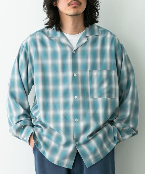 URBAN RESEARCH Sonny Label（アーバンリサーチサニーレーベル）の「オンブレチェックロングスリーブシャツ（シャツ/ブラウス・メンズ・オレンジ系その他/ホワイト系その他/ブルー系その他・MEDIUM/LARGE）」の16枚目の写真