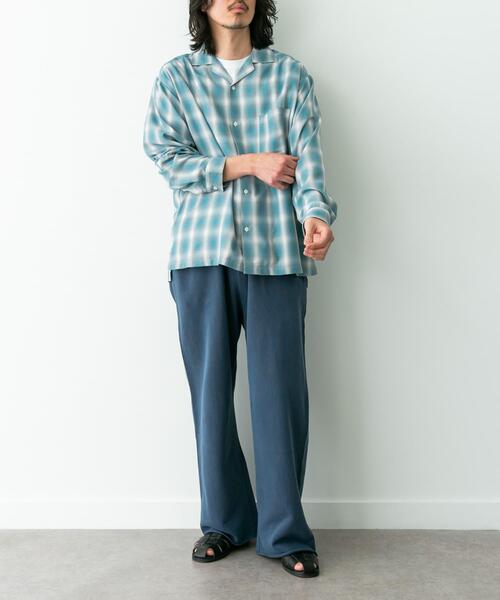 URBAN RESEARCH Sonny Label（アーバンリサーチサニーレーベル）の「オンブレチェックロングスリーブシャツ（シャツ/ブラウス・メンズ・オレンジ系その他/ホワイト系その他/ブルー系その他・MEDIUM/LARGE）」の20枚目の写真