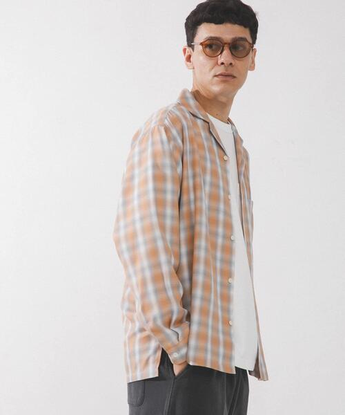 URBAN RESEARCH Sonny Label(アーバンリサーチサニーレーベル)の「オンブレチェックロングスリーブシャツ(シャツ/ブラウス・メンズ・オレンジ系その他/ホワイト系その他/ブルー系その他・MEDIUM/LARGE)」の15枚目の写真