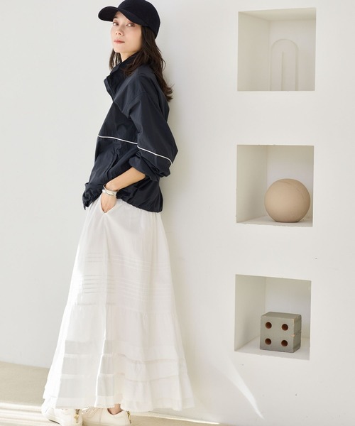 BARNYARDSTORM（バンヤードストーム）の「BARNYARDSTORM / トラックジャケット / JAPAN FABRIC【撥水】（ナイロンジャケット・レディース・ネイビー・FREE）」の5枚目の写真