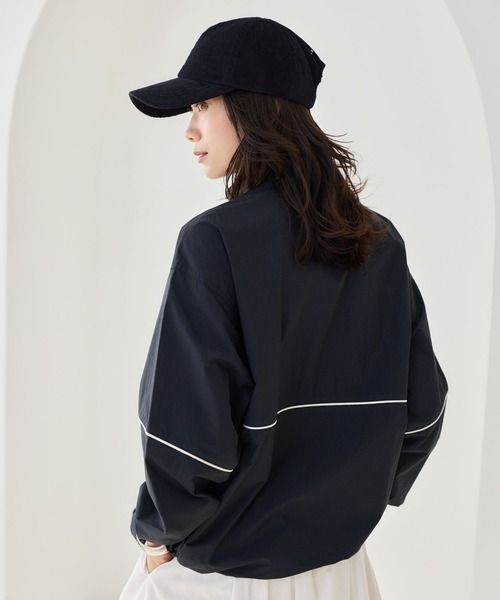 BARNYARDSTORM（バンヤードストーム）の「BARNYARDSTORM / トラックジャケット / JAPAN FABRIC【撥水】（ナイロンジャケット・レディース・ネイビー・FREE）」の4枚目の写真