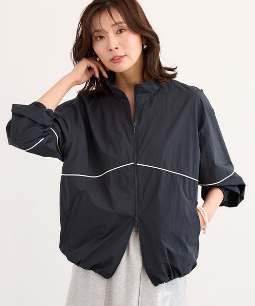 BARNYARDSTORM（バンヤードストーム）の「BARNYARDSTORM / トラックジャケット / JAPAN FABRIC【撥水】（ナイロンジャケット・レディース・ネイビー・FREE）」の8枚目の写真