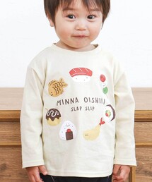 SLAP SLIP（スラップスリップ）の「【スララク 防汚加工 オーガニックコットン】わくわくデザイン男の子長袖Tシャツ(80~130cm)（Tシャツ/カットソー）」