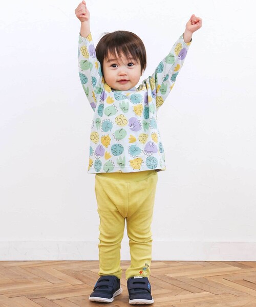 SLAP SLIP（スラップスリップ）の「【スララク/防汚加工/オーガニックコットン】わくわくデザイン男の子長袖Tシャツ(80~130cm)（Tシャツ/カットソー・キッズ・オフホワイト/ホワイト系その他2/ベージュ/イエロー/ネイビー/グリーン系その他/ホワイト系その他/ブルー系その他2・90cm/110cm/120cm/80ｃｍ/100cm/130cm）」の18枚目の写真