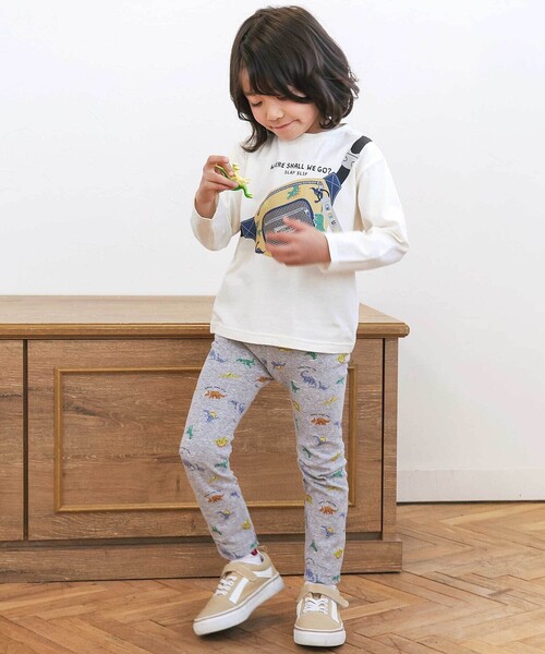 SLAP SLIP（スラップスリップ）の「【スララク/防汚加工/オーガニックコットン】わくわくデザイン男の子長袖Tシャツ(80~130cm)（Tシャツ/カットソー・キッズ・オフホワイト/ホワイト系その他2/ベージュ/イエロー/ネイビー/グリーン系その他/ホワイト系その他/ブルー系その他2・90cm/110cm/120cm/80ｃｍ/100cm/130cm）」の22枚目の写真