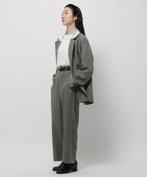 niko and...（ニコアンド）の「タックストレートパンツ（その他パンツ・レディース・ダークブラウン/グレー/チャコール・LARGE/MEDIUM）」の12枚目の写真