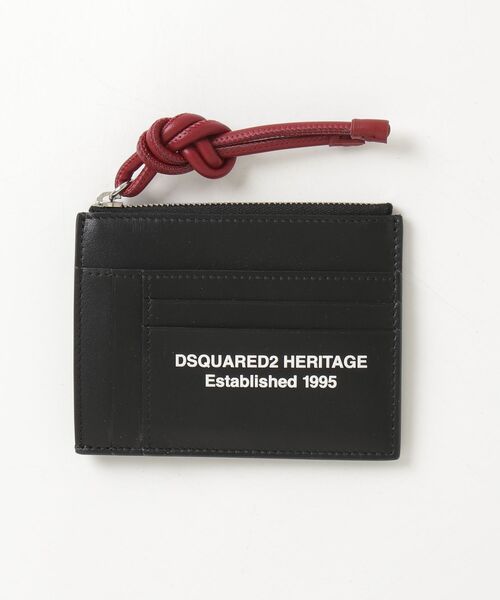DSQUARED2(ディースクエアード)の「Dsquared2 heritage Small Leather Goods Zip Credit Card Holders/0261(キャップ・メンズ・ブラック・FREE)」の1枚目の写真