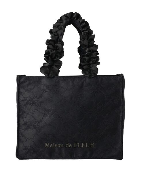 レースフリルハンドルスクエアトートSバッグ（トートバッグ）｜Maison