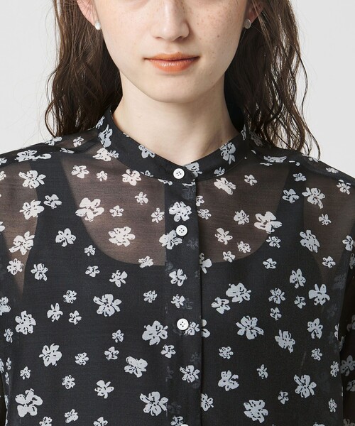 UNITED ARROWS（ユナイテッドアローズ）の「プリント バンドカラー シャツ（シャツ/ブラウス・レディース・ブラック/その他1/ネイビー・FREE）」の20枚目の写真