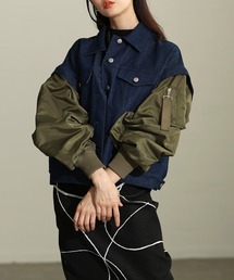 Sawa a la mode（サワアラモード）の「デニム×MA-1ドッキングGジャン（MA-1）」