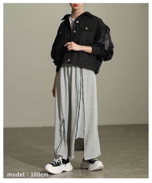 Sawa a la mode(サワアラモード)の「デニム×MA-1ドッキングGジャン(MA-1・レディース・ワンウォッシュ/ブラック・FREE)」の17枚目の写真