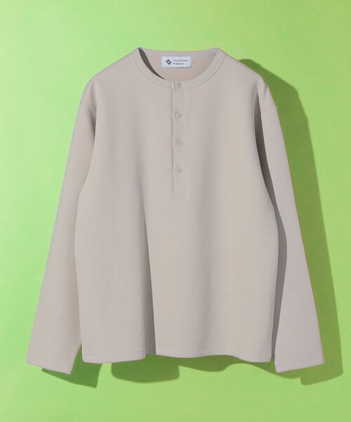 City Ambient Products（シティアンビエントプロダクツ）の「City Ambient Products: ピケ ヘンリー ネック ロングスリーブ（Tシャツ/カットソー・メンズ・ネイビー/ライトグレー/グレー・SMALL/LARGE/MEDIUM）」の2枚目の写真