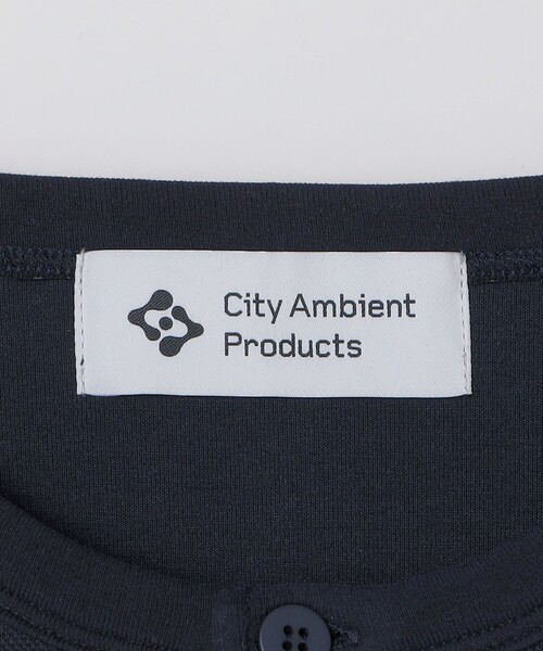 City Ambient Products（シティアンビエントプロダクツ）の「City Ambient Products: ピケ ヘンリー ネック ロングスリーブ（Tシャツ/カットソー・メンズ・ネイビー/ライトグレー/グレー・SMALL/LARGE/MEDIUM）」の9枚目の写真