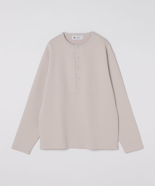 City Ambient Products（シティアンビエントプロダクツ）の「City Ambient Products: ピケ ヘンリー ネック ロングスリーブ（Tシャツ/カットソー・メンズ・ネイビー/ライトグレー/グレー・SMALL/LARGE/MEDIUM）」の12枚目の写真