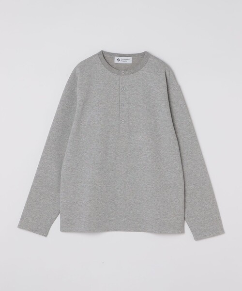 City Ambient Products（シティアンビエントプロダクツ）の「City Ambient Products: ピケ ヘンリー ネック ロングスリーブ（Tシャツ/カットソー・メンズ・ネイビー/ライトグレー/グレー・SMALL/LARGE/MEDIUM）」の14枚目の写真