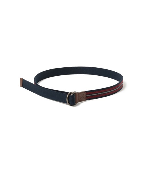 BEAMS BOY(ビームスボーイ)の「GEVAERT BANDWEVERIJ / 30mm ストライプ ライン ベルト(ベルト・レディース・ネイビー/ブラウン・ONE SIZE)」の2枚目の写真