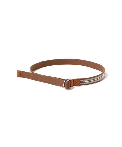 BEAMS BOY(ビームスボーイ)の「GEVAERT BANDWEVERIJ / 30mm ストライプ ライン ベルト(ベルト・レディース・ネイビー/ブラウン・ONE SIZE)」の1枚目の写真